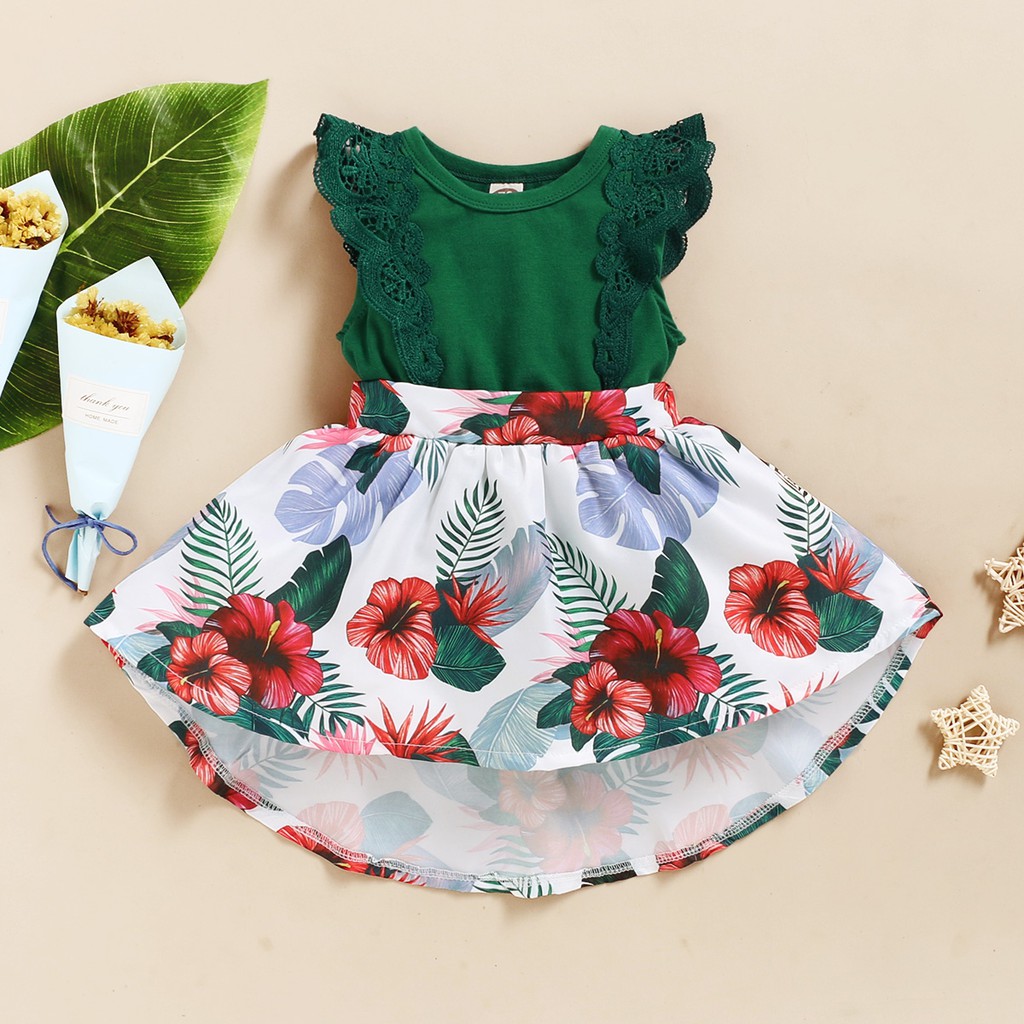 Đầm liền quần MIKRDOO tay cánh tiên dành cho bé gái sơ sinh 0-18 tháng tuổi