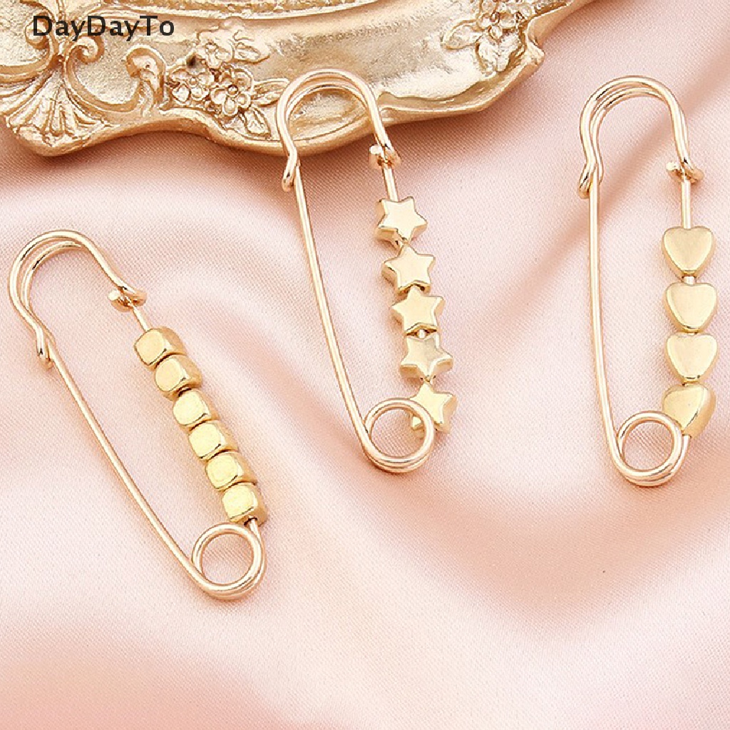 Daydotto Ghim Cài Quần Áo / Thắt Lưng Quần Cố Định Hình Ngôi Sao / Trái Tim Màu Vàng Điều Chỉnh Được