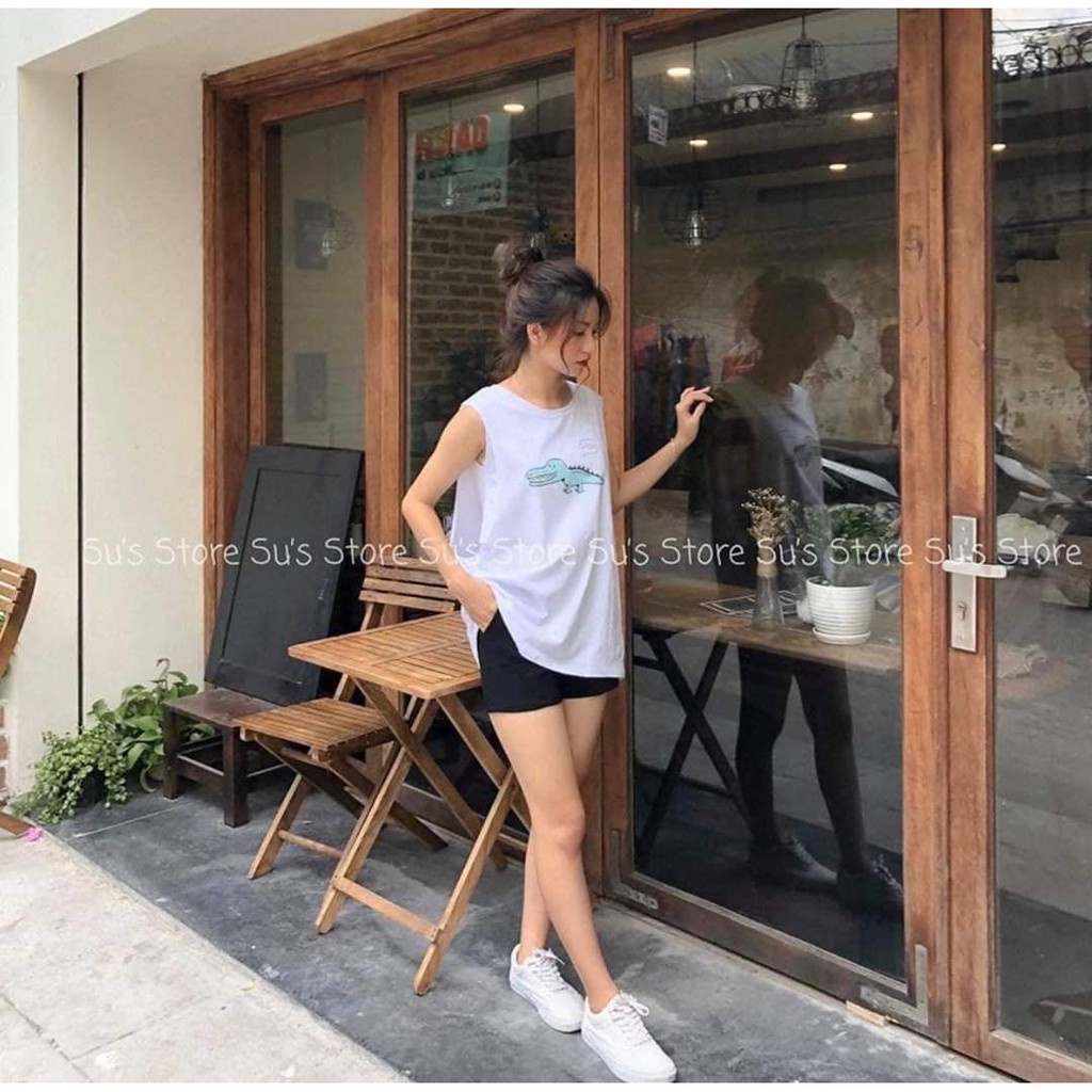 ÁO THỤNG TANK TOP CÁ SẤU GNASH TẶNG KÈM BRA VNXK CHẤT ĐẸP