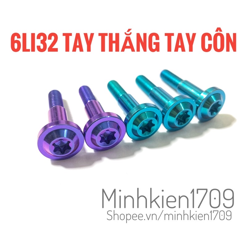 (GR5 XỊN) Ốc titan 6li32 tay thắng tay côn các loại xe