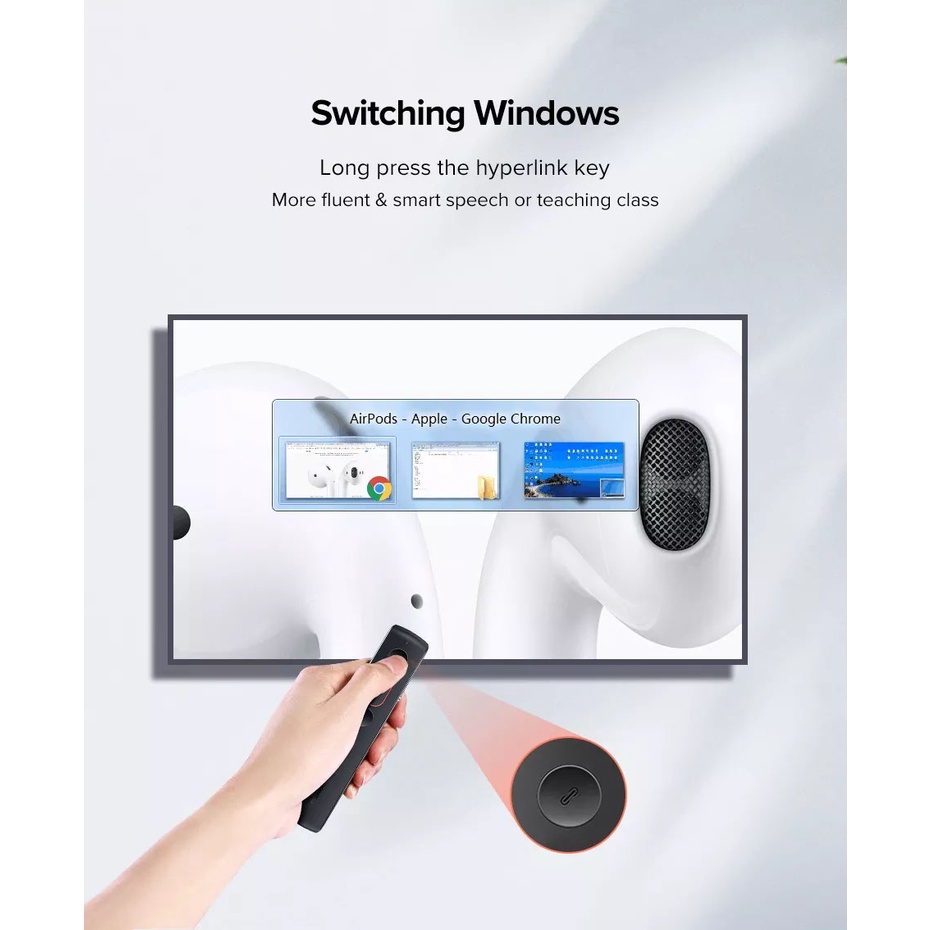 Bút Laser Trình Chiếu PowerPoint Ugreen LP180 60327 Điều Khiển 100M - BH 18T Chính Hãng