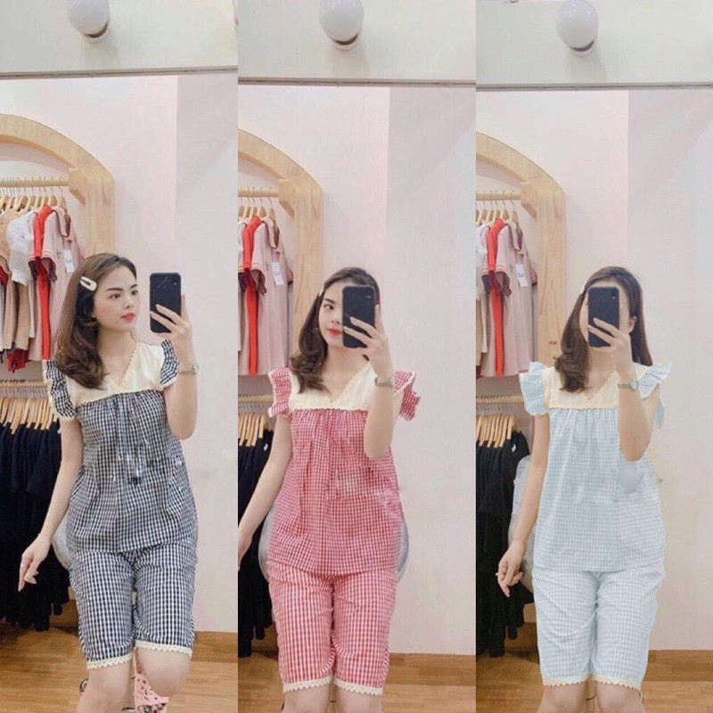 Sét bộ katê lụa mát mẻ duyên dáng SBKT_002