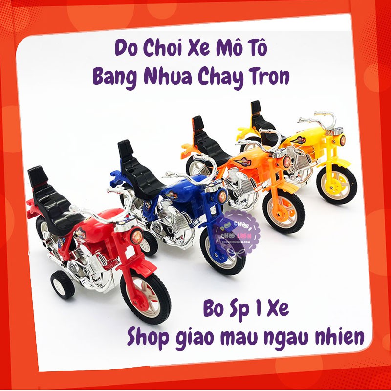 Đồ chơi mô hình xe mô tô mini bằng nhựa chạy trớn 668K - xe moto cho bé