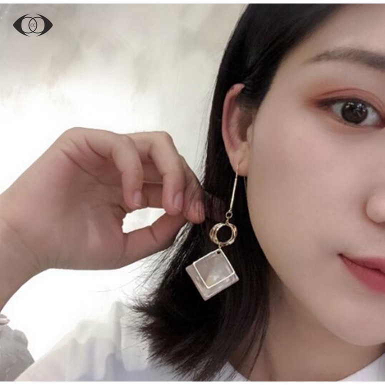 Khuyên Tai Kim Loại Hình Tròn Phong Cách Hàn Quốc Mới Cho Nữ