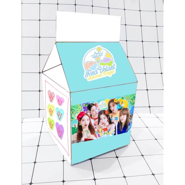 Hộp quà GOT7 MAMAMOO ITZY RED VELVET HQSI44 hộp quà hộp sữa cute hộp dễ thương idol kpop 18*10*10cm