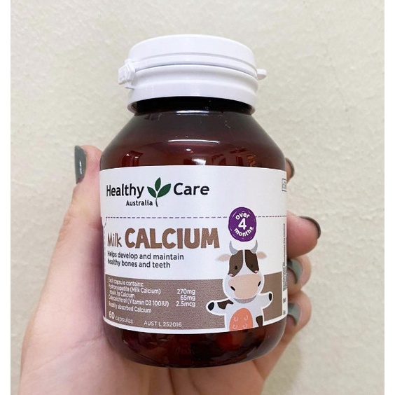 Viên Uống Bổ Sung Healthy Care Canxi Milk [Úc] Viên Canxi Sữa - 60 Viên