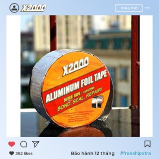 Băng keo dán x2000 siêu dính khổ 5cmx5m, băng keo dán chống thấm