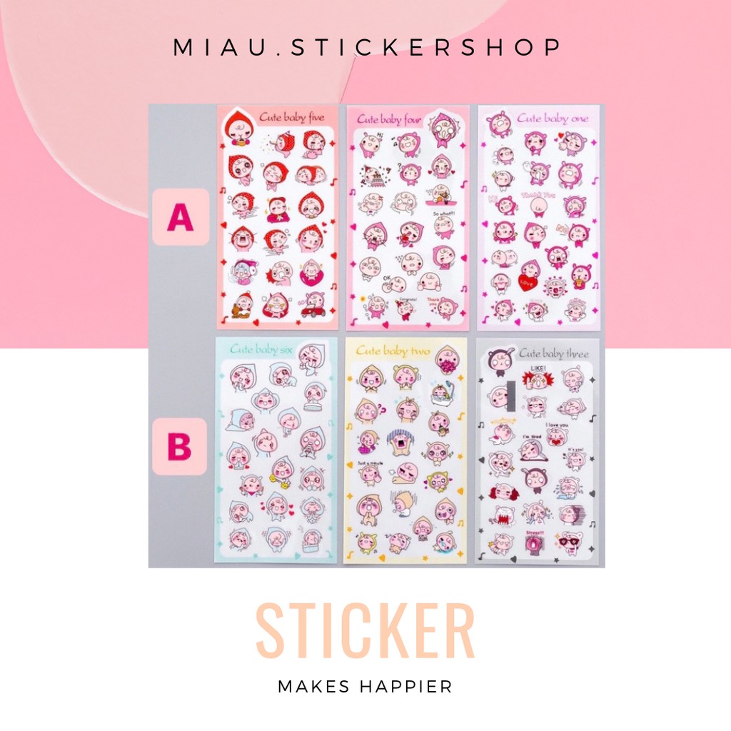 SET 4 STICKER CUTE BABY
