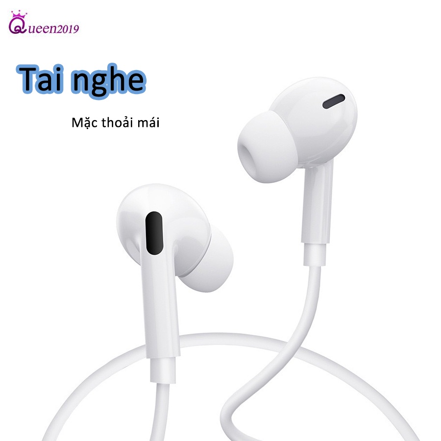 Tai nghe có dây kèm nút điều khiển cao cấp cho ĐT táo 5 6 7 8 Plus X Xs Max 11 【queen2019】