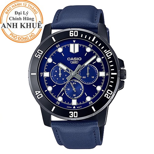Đồng hồ nam dây da Casio Anh Khuê MTP-VD300BL-2EUDF