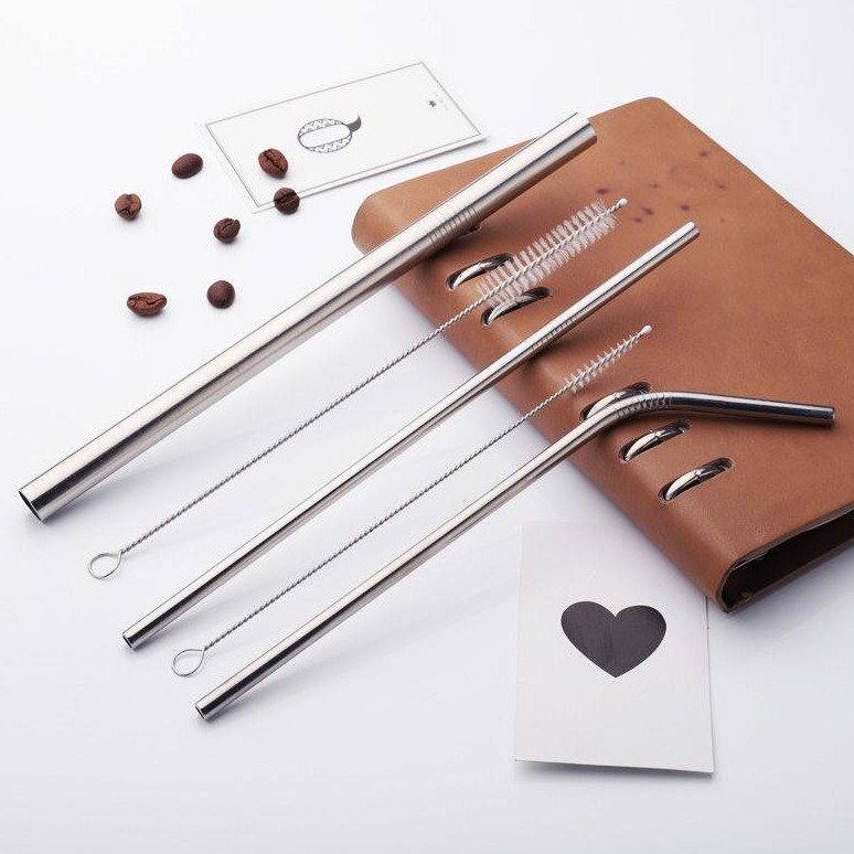 Ống Hút Inox 304 thép không gỉ, tái chế sử dụng, thân thiện môi trường 2241