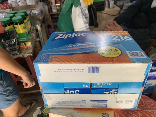 Túi bảo quản thực phẩm Ziploc Johnson của Mỹ - loại 54 túi freeze quarts