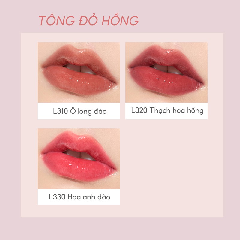 Son kem Pink Bear Glass Shine Gloss Liquid Hydrating Long-lasting 2.5g | BigBuy360 - bigbuy360.vn