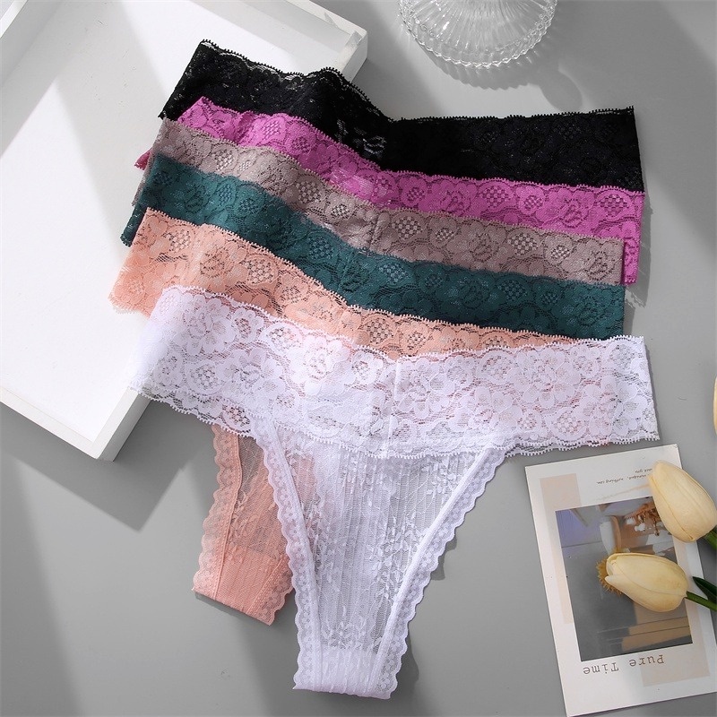 Set 3 quần lót ren hoa TakeTalk lưng thấp gợi cảm cho nữ