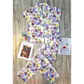 Bộ mặc nhà pijama lụa có bigsize