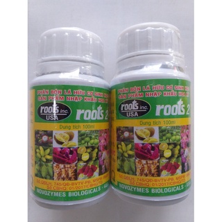 Phân bón lá hữu cơ sinh học Roots 2 Phát triển rễ Giải độc Hạ phèn Cây lớn Lá xanh - chai 100ml