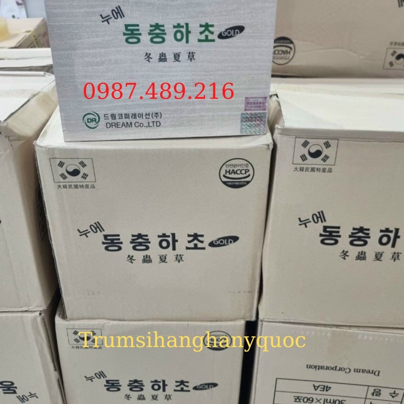 [ HÀNG CHÍNH HÃNG] NƯỚC ĐÔNG TRÙNG HẠ THẢO HỘP GỖ TRẮNG 60 GÓI