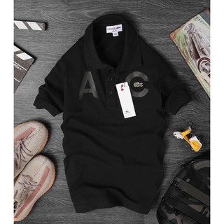 áo thun polo cá sấu trắng và đen