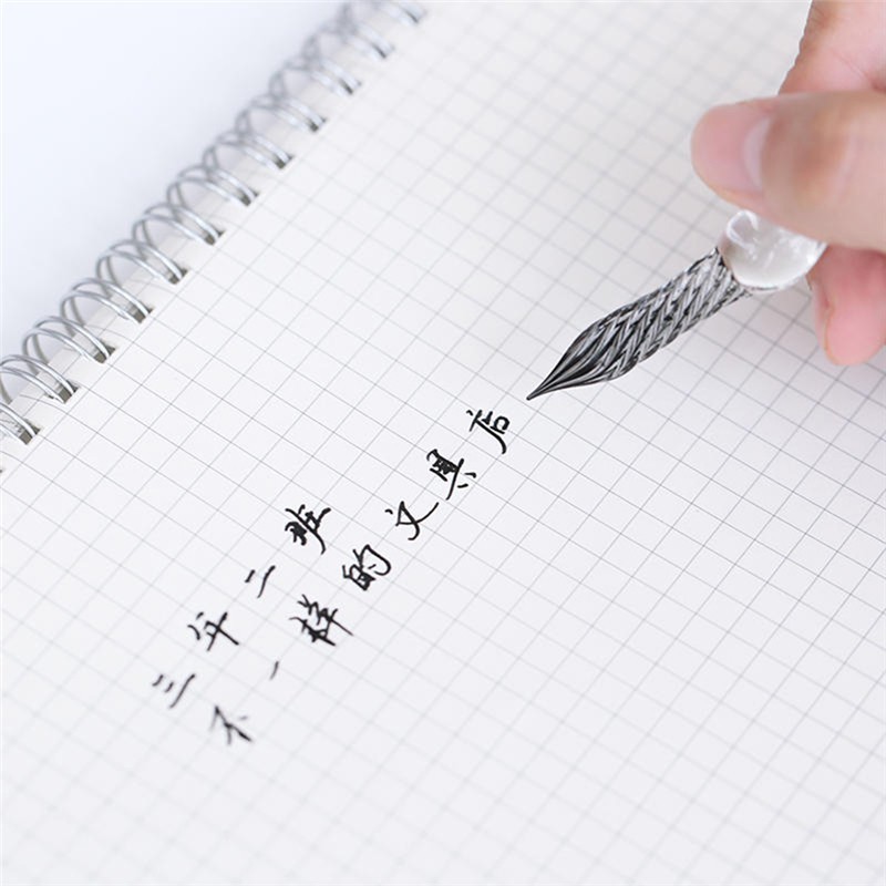 Bút thủy tinh tam sinh tam thế loại đơn dụng cụ học tiếng trung bút cổ trang tập luyện viết chữ Hán