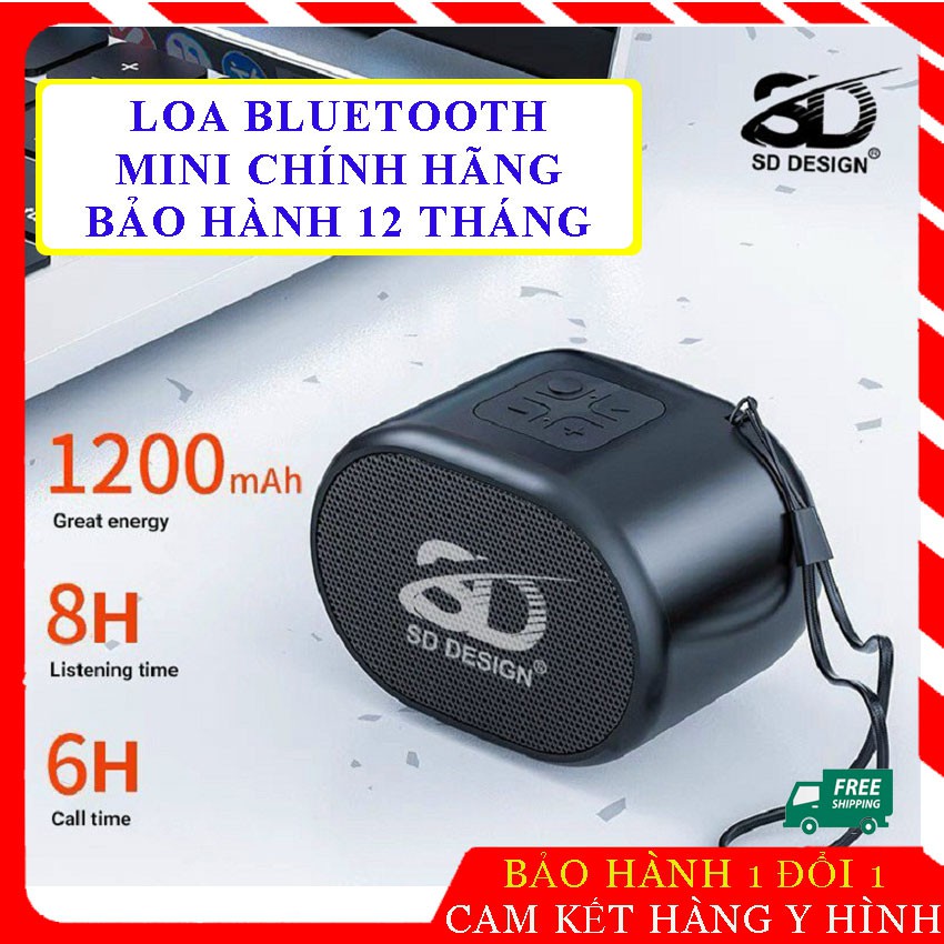 [Freeship] Loa Bluetooth mini nhỏ gọn - không dây chính hãng S12 - Pin khoẻ, chuẩn bass, khe thẻ nhớ, cắm USB bảo hành