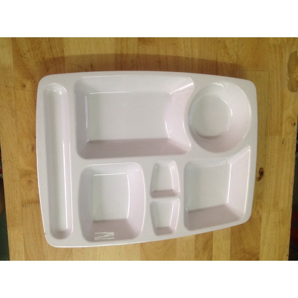 khay đựng cơm văn phòng melamine cao cấp 35 × 26 × 4 cm cao nặng 450 gam- không nắp đậy