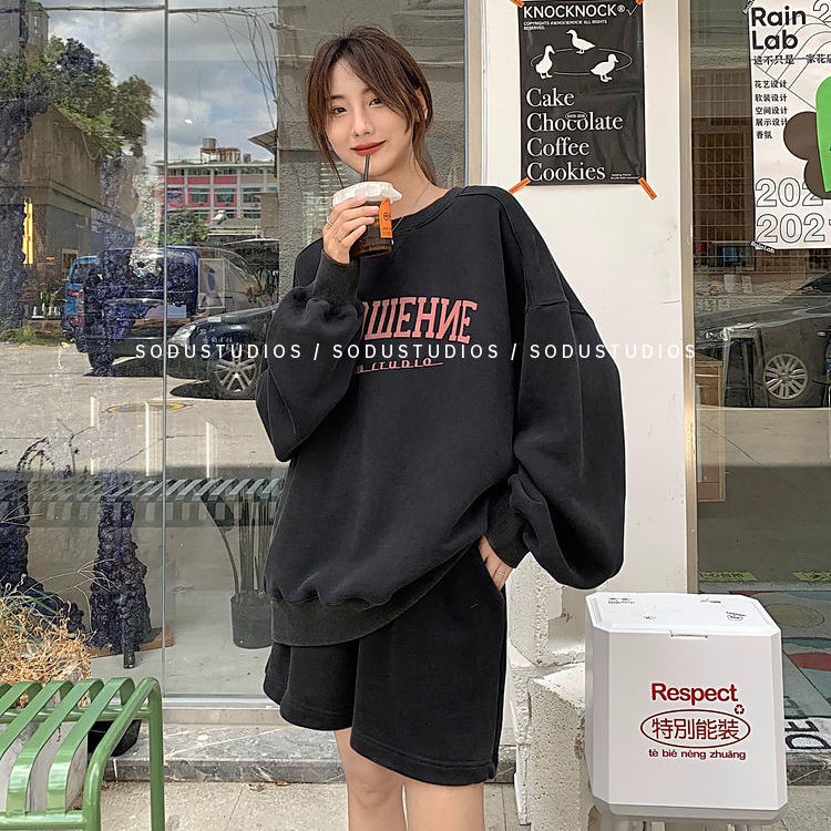 Set áo không tay cổ tròn + quần short lưng cao ống rộng 15 ngày thời trang phong cách Hàn Quốc cho nữ