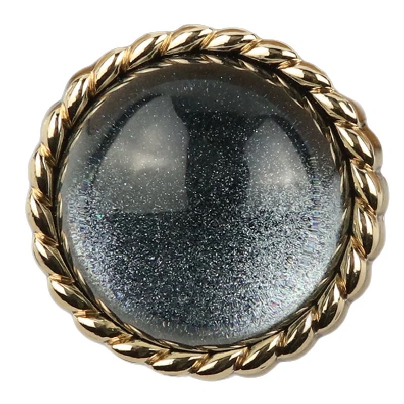 Set 5 / 10 Nút Tròn 23MM Đính Ngọc Trai Màu Trắng / Hồng / Đen / Xám