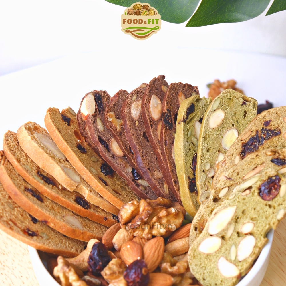 Combo bánh ăn kiêng nguyên cám Biscotti + ngũ cốc dinh dưỡng Granola