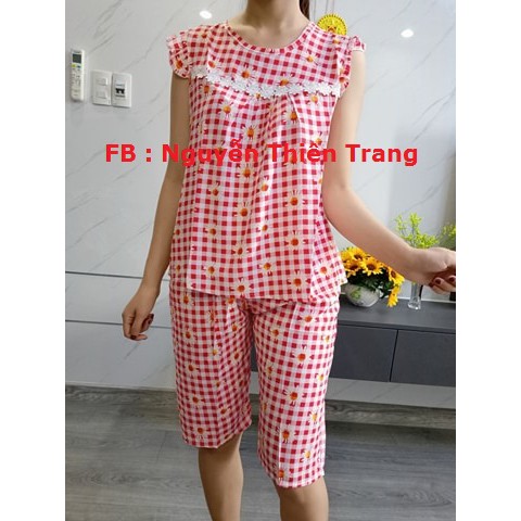 Đồ bộ tole lanh loại 1 cho người lớn quần đùi, lửng, dài từ 45-75kí | BigBuy360 - bigbuy360.vn