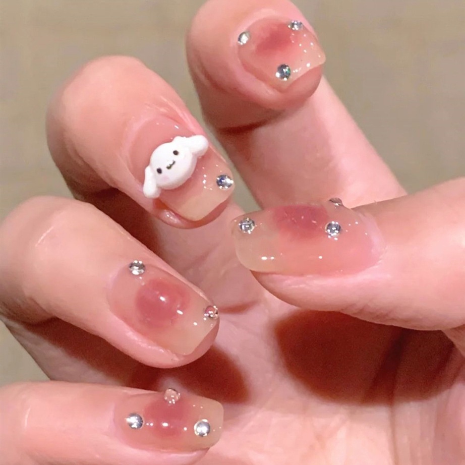 Set 24 Móng Tay Giả Màu Hồng Thời Trang Cho Nữ