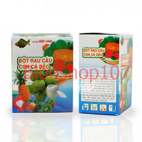 Bột rau câu con cá dẻo hộp 12 gói 10gr