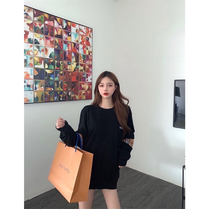 Áo sweater cotton cổ tròn dài tay thời trang unisex 8156