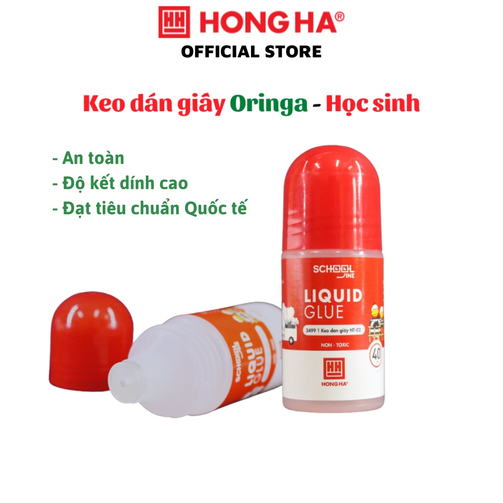 Keo dán giấy cho học sinh Oringa Hồng Hà - 3499