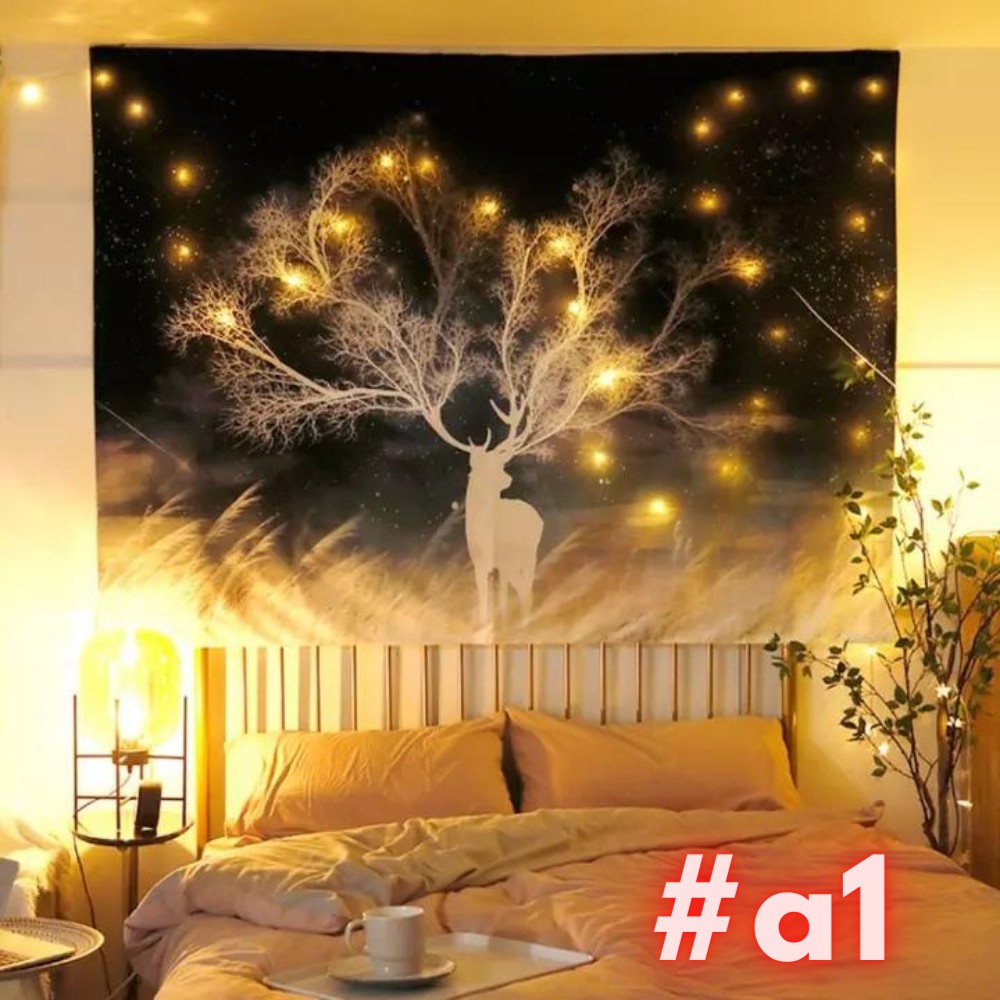 Thảm treo tường size 150x130cm, vải treo tường, decor phòng ngủ