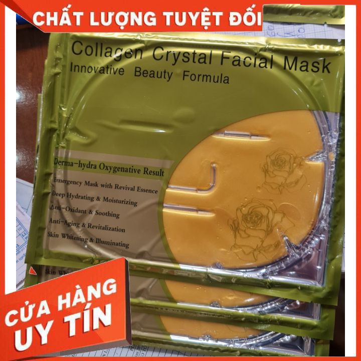 Mặt nạ collagen dưỡng da   cấp ẩm cho da ,làm dịu làn da ,chống lão hóa , đàn hồi giúp làn da trắng sáng mịn.