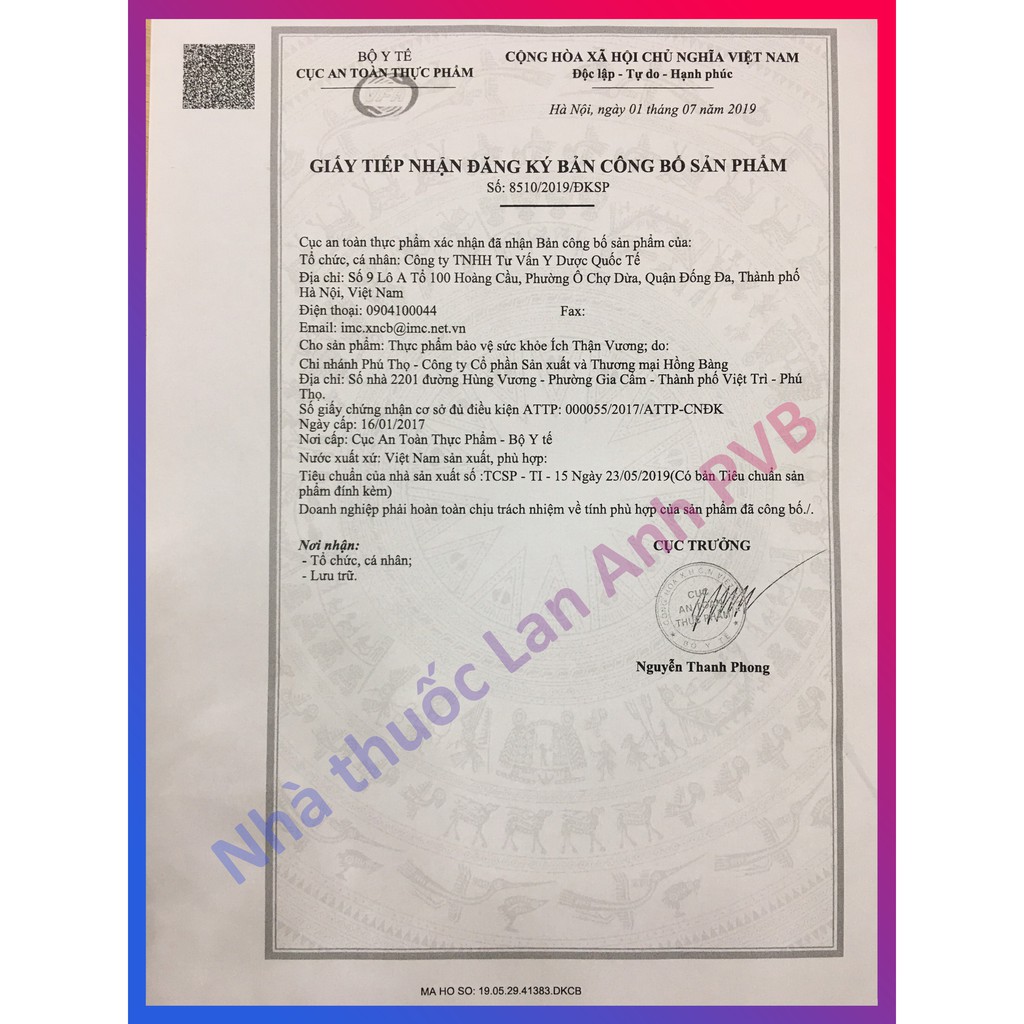 ÍCH THẬN VƯƠNG - Hỗ trợ kiểm soát các triệu chứng và biến chứng của suy thận, giúp bảo vệ thận.