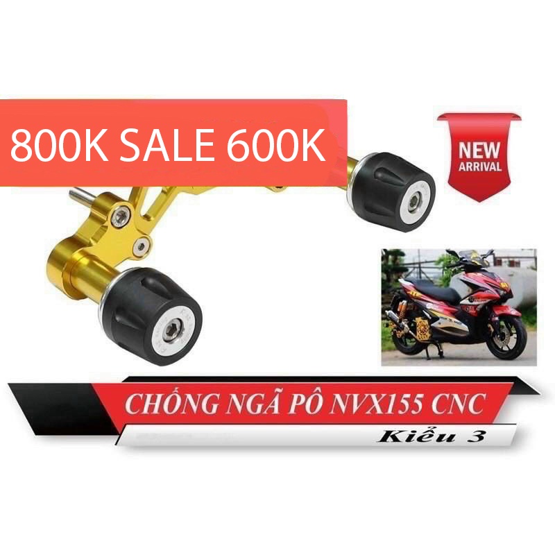 Chống đổ bô Rizoma cho NVX 125/155 VÀNG ĐỎ ĐEN - gù chống ngã pô NVX 125 155 CNC