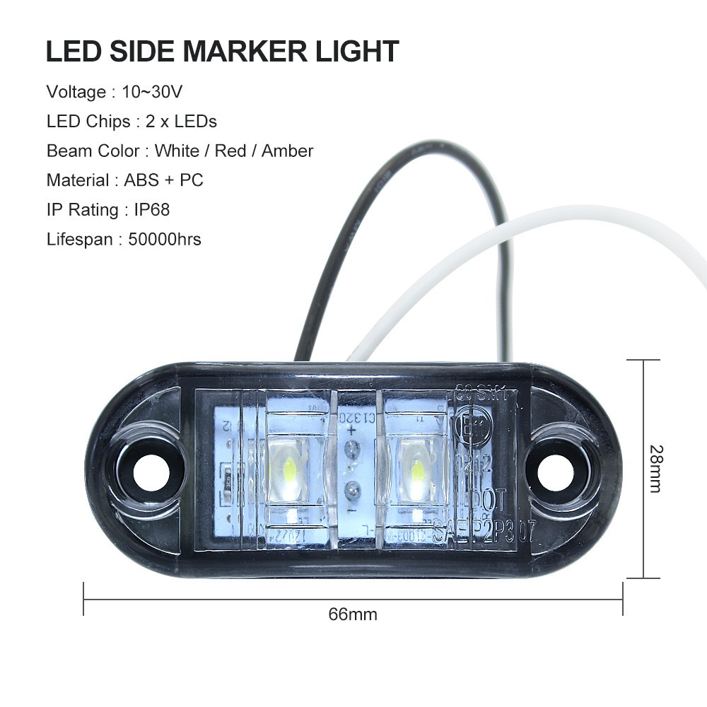 Đèn LED Tín Hiệu Siêu Sáng 12V 24V Gắn Đuôi Xe Tải