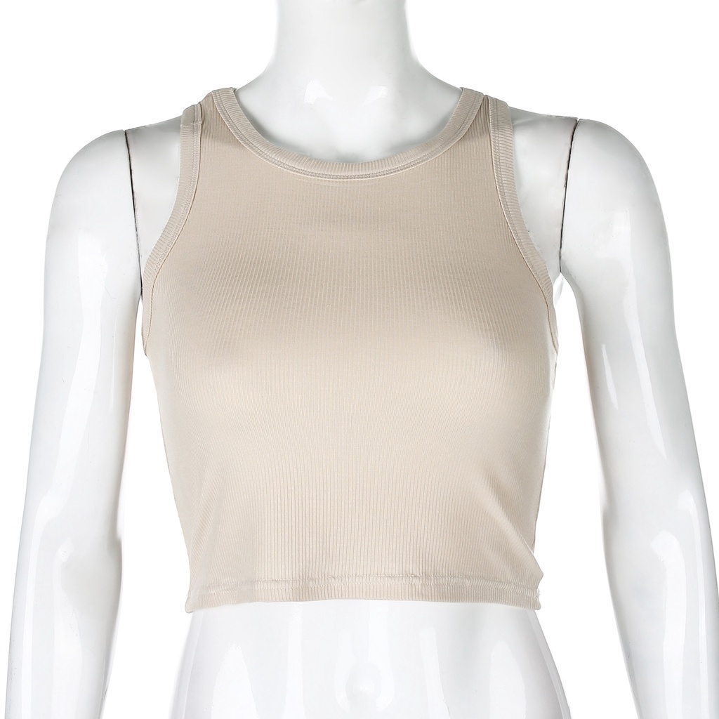 Áo croptop màu trơn phong cách năng động trẻ trung cho nữ