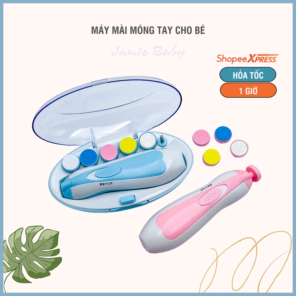 Máy mài móng tay cho bé, máy dũa móng tay bằng pin an toàn - jamiebaby sản phẩm cho bé sơ sinh