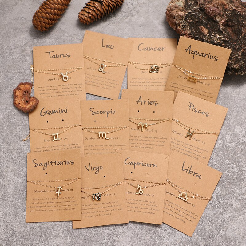 Vòng cổ mặt hình 12 cung hoàng đạo thời trang cho nữ