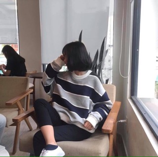Áo Sweater Stripe - Unisex Nam Nữ