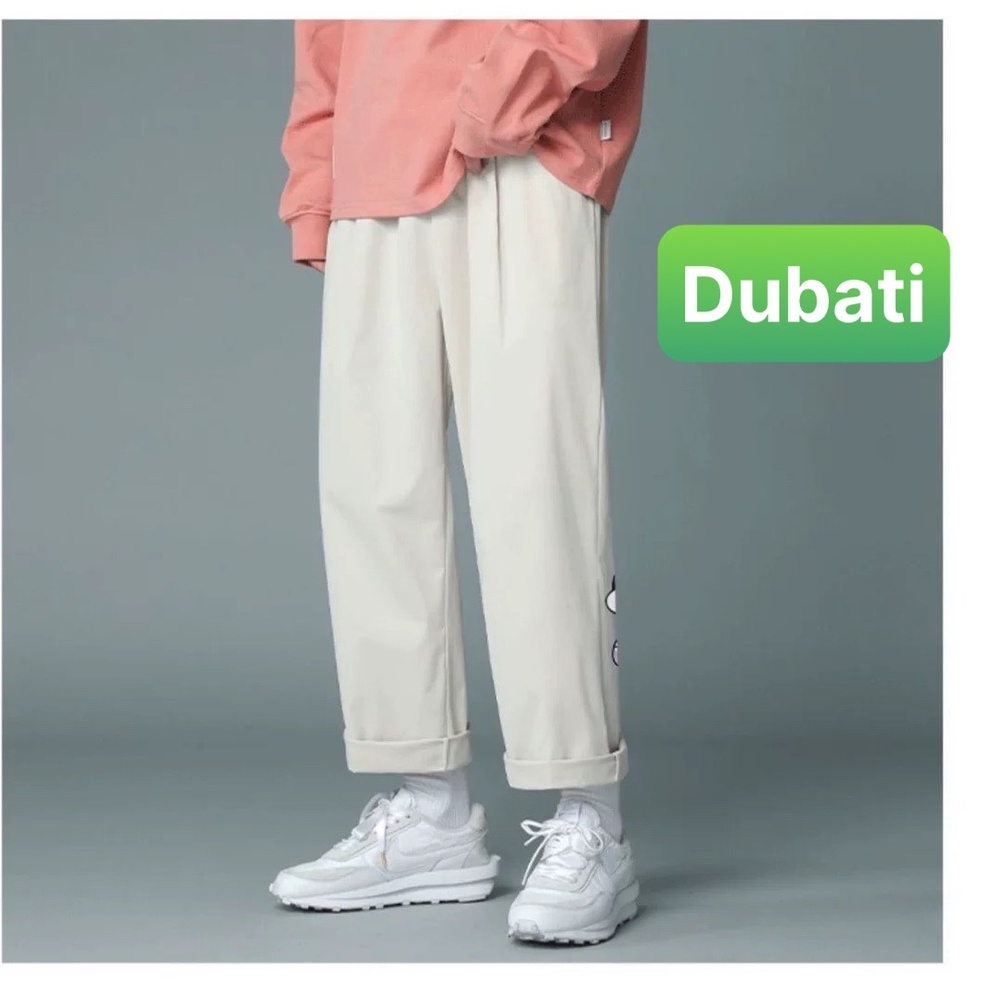 Quần baggy nam nữ Unisex ống rộng in hình Nasa - Kiểu quần Kaki Nam Nữ Ống Suông Basic Unisex  hot trend- dubati fashion