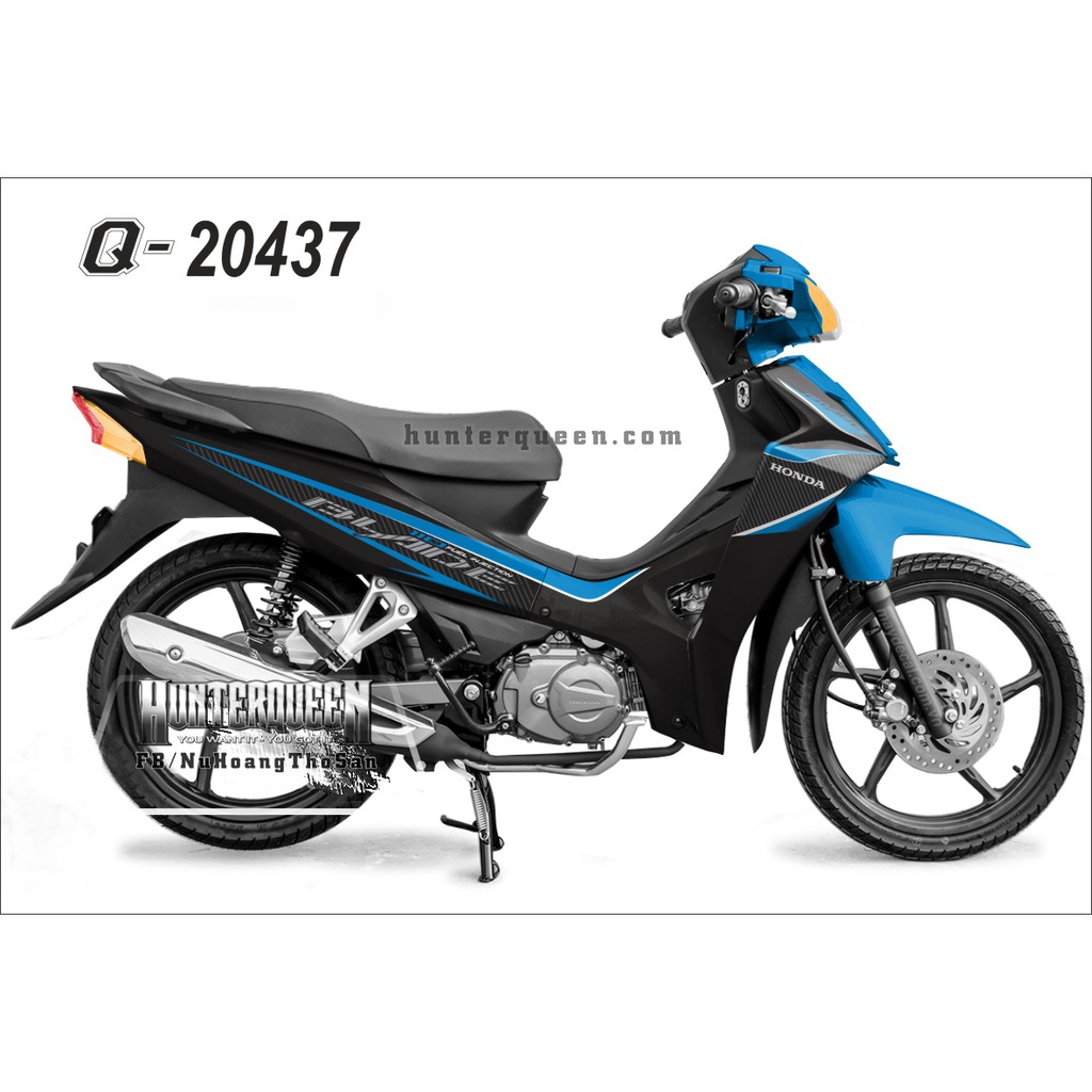 Tem rời xe Blade 2017 Zin, dán xe đen. Decal tem chế đẹp, chất lượng cao. Sắc nét, bền màu