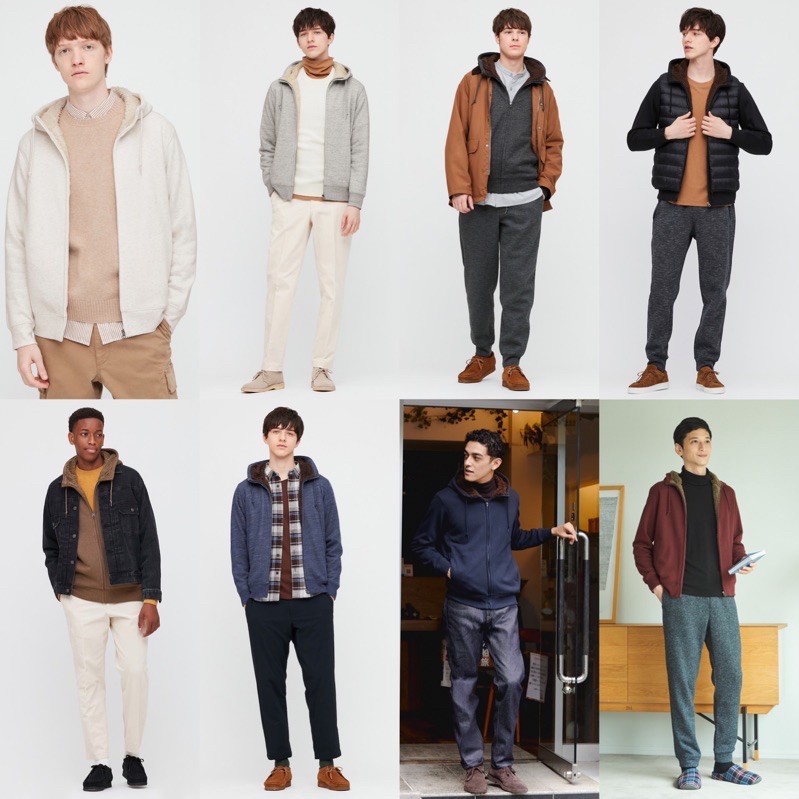 Áo khoác nỉ lót lông cừu nam ấm áp của Uniqlo