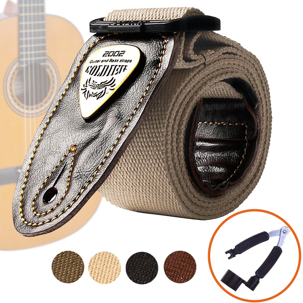 Dây đeo cao cấp cho đàn guitar, dây đeo vai biểu diễn guitar classic/guitar bass [Tặng kèm công cụ căn chỉnh dây đàn]