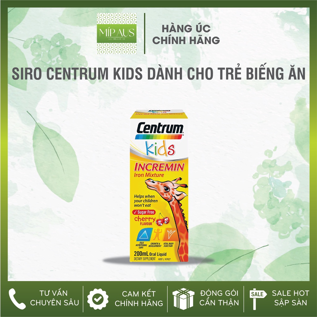 Centrum Kids Incremin 200ml – Vitamin dành cho bé biếng ăn, tăng đề kháng