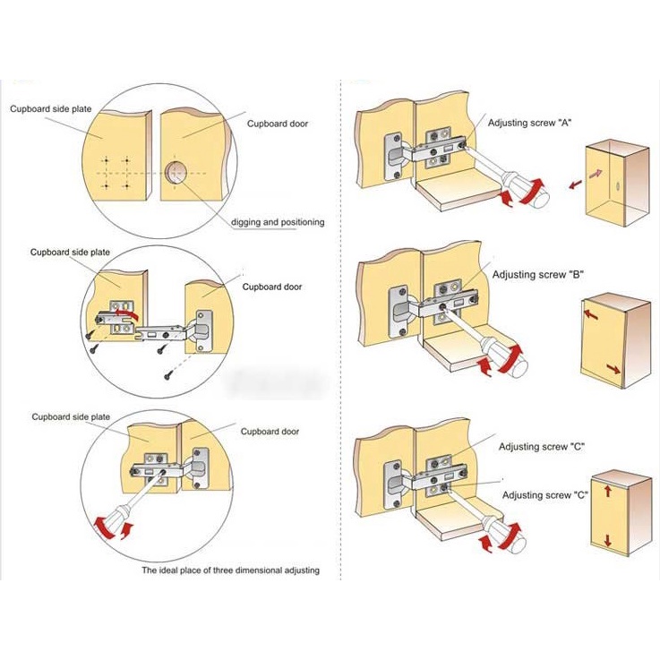 Combo 10 Bản lề thẳng gồm Bản lề bật và Bản lề hơi Nguyên Việt cao cấp siêu bền đẹp