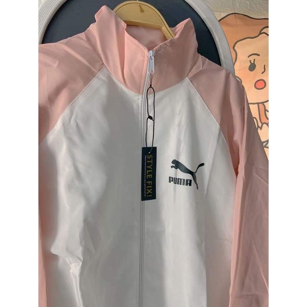 Áo khoác dù logo Puma form rộng 2 lớp nam nữ