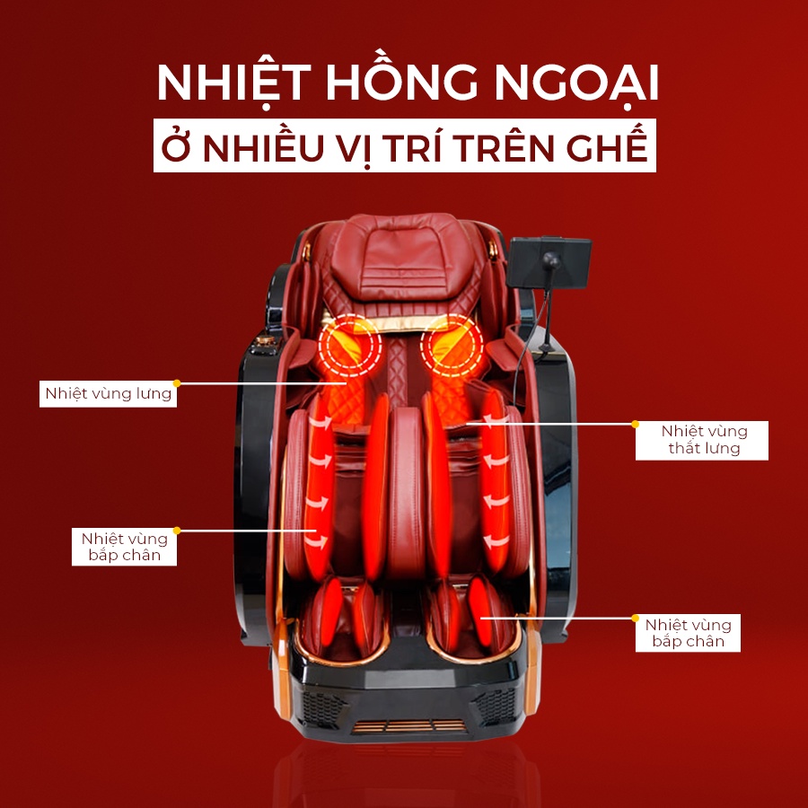 Ghế massage toàn thân,Funiko 686 bảo hành 10 năm con lăn di chuyển 5D phiên bản cao cấp